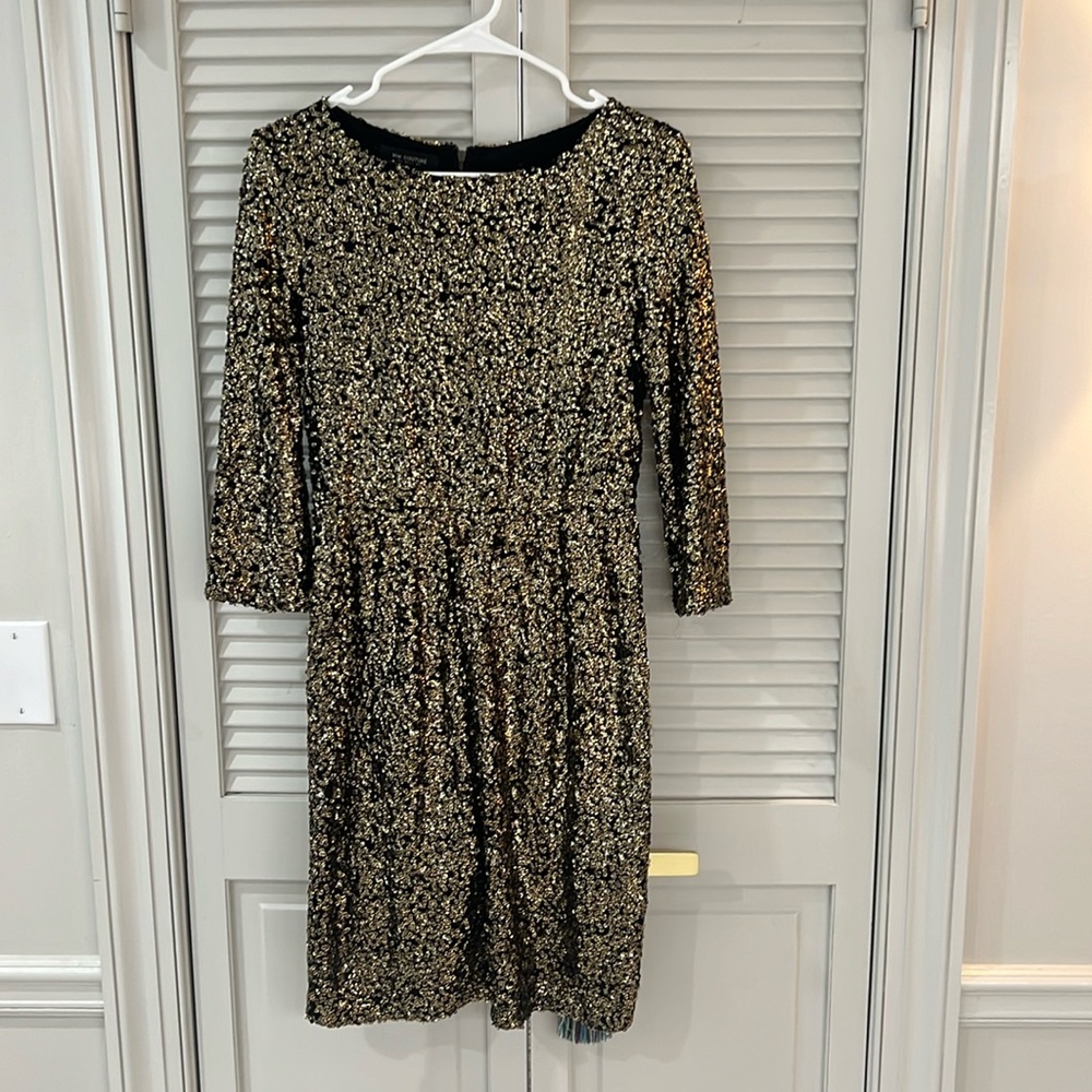 Gold sequin dress